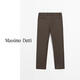 Massimo Dutti spring and summer new product 2026 men's lazy high-intelligence pure wool trousers 02881380 brown 38 (175/78A)