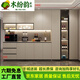 Mufenyun 2026 new style wine cabinet sideboard high-end all-in-one wall dining cabinet kitchen high cabinet cabinet multi-functional storage cabinet G type length 340 width 42 height 230 (with lights) (installation included)