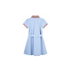 Hush Puppies children's clothing for girls and boys 2026 spring and summer new elegant college style classic style dress rain glaze blue 110 cm
