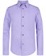 Calvin Klein Boys' Slim Fit Long Sleeve Dress Shirt Solid Button Collar Stretch Cotton Blend Business Casual Lilac 16