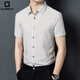 LILANZ vertical striped short-sleeved shirt men's summer thin fashion trend handsome shirt loose fashion casual top Shangqing XL 115