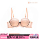 Six Rabbits Soft Support Wireless Underwear Women's Small Breast Push Up Bra Sexy Lace Girls Bra Set Sakura Cream Powder 1/2 Push Up Cup 80A B
