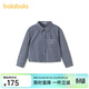 BALABALA Shopping mall same style BALABALA children's clothing children's long-sleeved shirt girls 2026 new spring clothing pure cotton plaid blue tone 00388 165