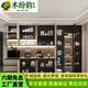 Mufenyun 2026 new style wine cabinet sideboard high-end all-in-one wall dining cabinet kitchen high cabinet cabinet multi-functional storage cabinet G type length 340 width 42 height 230 (with lights) (installation included)
