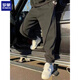 ROMON spring and autumn new versatile casual suit men's fashionable age-reducing casual hooded sweatshirt trendy brand leggings sweatpants for men black suit plus velvet M 90-125Jin Jin equals 0.5 kg