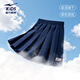 Hongxing Erke children's clothing children's skirt girls 2026 summer new quick-drying high-elastic skin-friendly pleated skirt sports skirt blue black 130