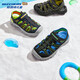 Zapatos para niños Skechers sandalias de punta para niño de verano zapatos de pescador antideslizantes zapatos de playa para niños 406520L negro/azul/limón/BBLM 36