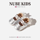 NUBEKIDS Girls Princess Shoes Spring and Autumn New Genuine Leather Baby Lightweight Fashionable Toddler Shoes Quicksand Silver Genuine Leather Model 27 Inner Length 16.4cm Recommended Foot Length About 15.4cm