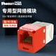 PANDUIT 泛达插座网口网络面板超五类六类超六类免打线模块非屏蔽RJ45网线平口斜口86型 六类非屏蔽模块 橘色CJ688TGOR