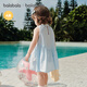 Balabala balaOne Balabala children's clothing baby dress baby princess dress summer dress 2026 new sweet ice blue A81503 90