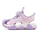 BOBDOG children's shoes, girls' shoes, 2026 summer new beach shoes, fashionable big children's princess shoes, Baotou children's sandals, bright purple 34, suitable for feet length 21.5CM
