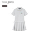 Teenie Weenie Kids 26 years new girls cool moisture-absorbing quick-drying polo dress floral gray 140 cm