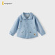 Tongtai (TONGTAI) baby boy's shirt spring and autumn modal cotton boy's top children's long-sleeved shirt jacket denim blue 120cm