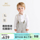 British haute couture series children's shirts boys' long-sleeved shirts spring and summer new versatile British handsome tops Yunsi white 90 cm