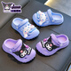 Benbenzhu Children's Sandals Girls Summer Cartoon Cute Non-Slip Indoor Bath Soft Soled Slippers Parent-child Baby Croc Shoes Purple Kuromi (Upgraded Eco-Friendly Material) Size 12 32/33 (Shoe Inner Length 20CM Suitable for Foot Length 19CM)