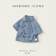 INSBOBO Boys' Shirts 2026 Summer New Children's Denim Shirts Boy's Good-looking Western Style Children's Clothes Summer Clothes Denim Stripes 80