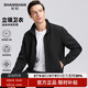 SHANSHAN Men's Jacket 2026 Spring New Versatile Cardigan Stand Collar Casual Jacket Young and Middle-aged Clothes Men Black M /170