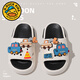 G.duck children's slippers new cartoon car soft bottom non-slip 2026 baby indoor bathing slippers boys outer wear sandals A01BIBI car-white 26-27 size, inner length 16.5cm
