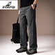 FORTEI luxury high-end brand outdoor casual pants men's American straight spring new trendy loose wide-leg sweatpants beige 2XL suitable for 170-190Jin Jin equals 0.5 kg
