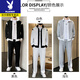 Playboy spring and autumn new color matching sports suit men's trendy fashion casual jacket sweatshirt sweatpants handsome men's clothing set gray (recommended by the store manager) L recommended 115-130Jin Jin equals 0.5 kg