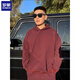 ROMON spring and autumn new versatile casual suit men's fashionable age-reducing casual hooded sweatshirt trendy brand leggings sweatpants for men black suit plus velvet M 90-125Jin Jin equals 0.5 kg