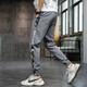 Fan Pure Trendy Foot Anti-Falten-Casual Hosen Herren Arbeiten geschnittene Hosen Hochstrecker Slim Camouflage Ice Seidenhose XH983 XH983 Black XL