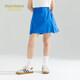 Mucmukn girls solid color three-dimensional pocket sports style skirt work style short skirt medium and large children summer refreshing and cute skirt blue 110 cm
