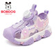 BOBDOG children's shoes, girls' shoes, 2026 summer new beach shoes, fashionable big children's princess shoes, Baotou children's sandals, bright purple 34, suitable for feet length 21.5CM