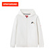 SPRAYGROUND shark mouth spring new letter printed cardigan hooded sweatshirt for men and women trendy casual loose hoodie jacket white XL