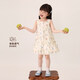LUSON童装 女宝宝连衣裙夏季2026新款女童裙子无袖舒适可爱花苞裙子 蓝色 100