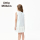 Little MO&Co.little moco children's clothing 26 summer new style girls satin dress skirt princess dress fashionable party off-white 110 110/56