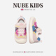 NUBEKIDS British children's shoes, boys' sports shoes, Baotou spring and autumn new baby girl anti-kick soft sole shoes, fairy pink 17, inner length 12.9cm, recommended foot length is about 11.9cm