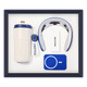 
Deepsister Business Gift Custom Logo Souvenir Teachers' Day Gift Creative Enterprise Annual Meeting Gift Anniversary Gifts Gifts for Employees 316 Coffee Cup Series [Blue Three-Piece Set-A] Heaven and Earth Cover Gift Box + Gift Bag