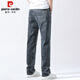 Pierre Cardin jeans men's spring and summer loose distressed straight pants men's cotton stretch casual long pants men's white blue 32