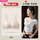 Modal Thickened 5cm Underwear Women's Small Breasts Push Up to Look Bigger Not Empty Cup Bra Wireless Flat Chest Special Steamed Bun Cup Bra Visually Make Big Breasts Push Up - Milk White 70B 32