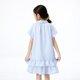 Xiaoyinman children's clothing girls' cute puff sleeve dress 26 mid-summer big children's shirt lapel comfortable casual skirt