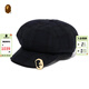 MR.BATHING APE accessories ape beard metal clip twill newsboy hat 180302N dark blue NYX one size F