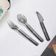 Shenfu disposable spoon single individually packaged thickened long handle plastic rice spoon western tableware table spoon spoon single package 100 gray spoon