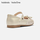 Bala Bala One children's shoes girls princess shoes 2026 new summer exquisite and dazzling casual shoes hanging light gold plated 09001 21 (foot length 12.8-13.2/inner length 14.2)