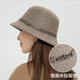 SOMUBAY Mom Hat Women's Autumn and Winter Woolen Basin Hat Winter Warm Fisherman Hat Versatile Elegant Western Style Hat Camel Default