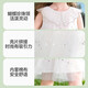 ASK JUNIOR children's skirt 26 summer butterfly vest mesh sequin dress children's dress girls princess dress beige 130