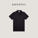 SUNSPEL Sea Island Cotton Series Men's Sea Island Cotton Jersey Short Sleeve Polo Shirt New Arrival Black M