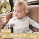 YEEHOO Haute Couture Series Newborn Clothes for Boys, Polo Collar Striped Romper, Spring and Summer Outing Clothes, Plain String Weave 66cm