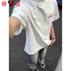 Yalu heavy letter embroidered short-sleeved men's T-shirt summer new pure cotton bottoming shirt simple loose half-sleeved clothes 8043 white gray high quality XL 120-140Jin Jin equals 0.5 kg