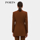 PORTS women's autumn new OL business commuting women's suit ALD9J003QWF11 hardwood color M (6)