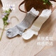 Little Naive Girls' Lace Mesh Tube Spring and Summer Calf Cotton Socks White 14 years and over (for adults)