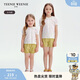 Teenie Weenie Kids 25 Summer Girls Baby Doll Collar Puff Sleeve Shirt Ivory 120cm