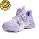 G.Duckkids kleine gelbe Ente Mädchen Schuhe Kulomi kleines Mädchen Mesh atmungsaktivem rotierenden Knopf Leichte und vielseitige Freizeitschuhe Sport QL-Purpur 838 (Doppel-Netz) Größe 32 Größe 19,9 cm in der Länge