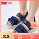 Levi s Levi's boys' sandals 2025 summer new Velcro beach shoes children's sandals dark denim blue 37 recommended foot length 23.5cm