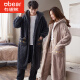 Funny Bear Ehepaar Pyjama Flanell Winter Nachthemd Langes Bademant